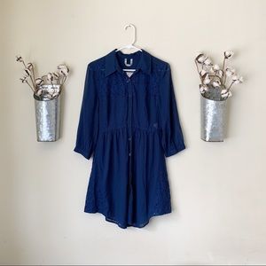 NWT Free People Button Down Sheer Tunic